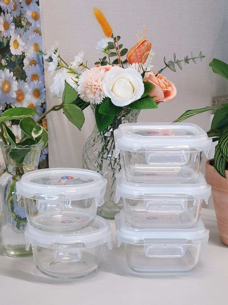 다이소밥용기 유리 냉동보관 oven glass 내열유리 밀폐 용기 3달 사용 솔직후기