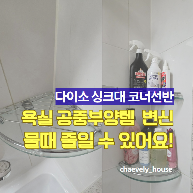 2,000원짜리 '다이소 코너선반'으로 화장실 코너 선반 물때 줄이기