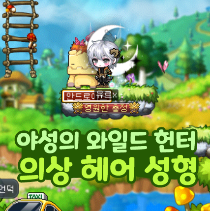  메이플스토리 야성의 와일드 헌터 의상 헤어 성형