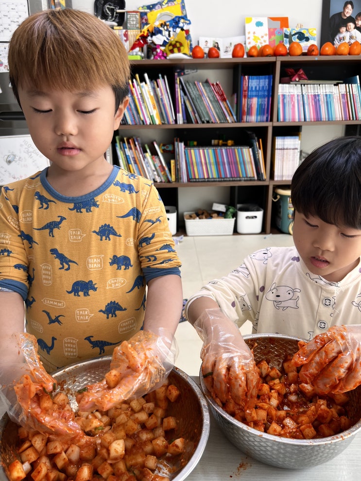  단단대디의 주말 체험기! 아이들과 함께한 깍두기 담그는법
