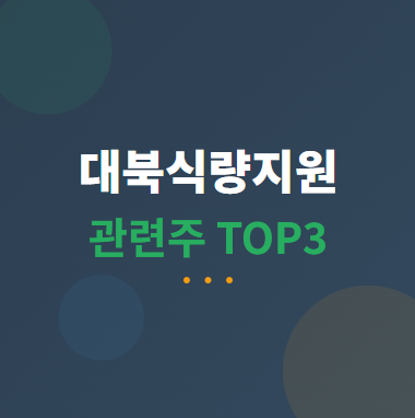  대북 식량 지원 관련주 · 대장주 TOP3 : 외교 수혜주 완벽 가이드 