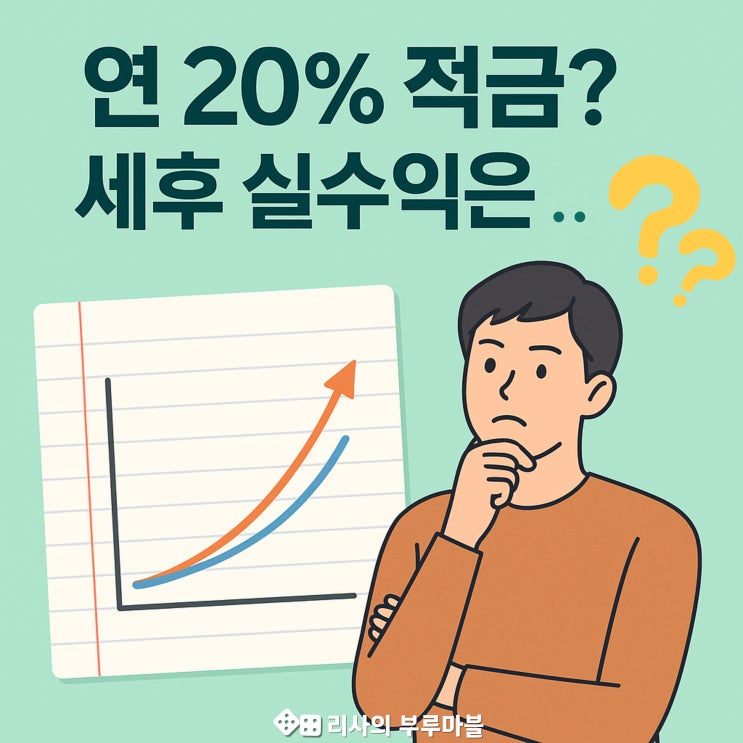  연 20% 적금? 진짜 내 통장에 들어오는 돈은 얼마?