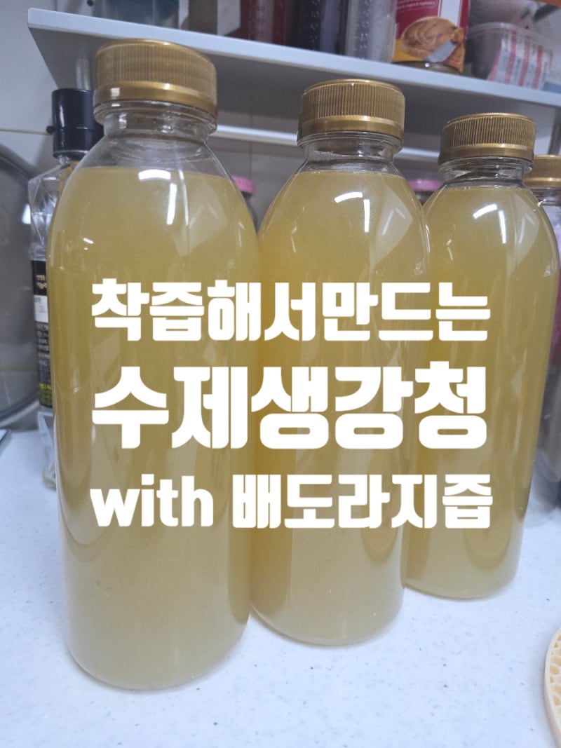 착즙해서 생강청 만들기(with 배도라지즙)