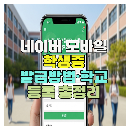 네이버 모바일 학생증 발급방법·학교 등록 총정리