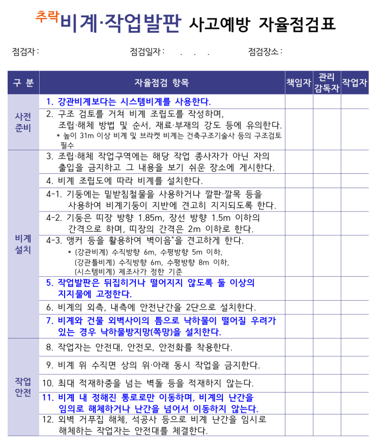  안전발판 규격과 사용상 주의점에 대해 알아보겠습니다.(비티아시바 출고사진 첨부)