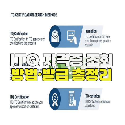  ITQ 자격증 조회 방법·발급 총정리
