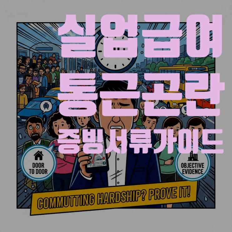  실업급여 통근 곤란(왕복 3시간) 증빙 서류 A to Z (2025년 최신 기준, 사업장/거주지 이전 총정리)