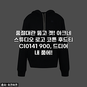 품절대란 뚫고 겟! 아크네 스튜디오 로고 코튼 후드티 CI0141 900, 드디어 내 품에!