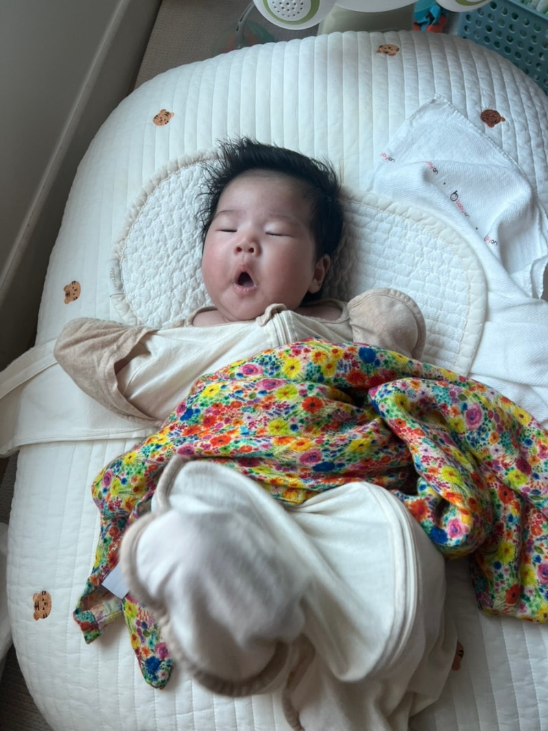 NY일지_모유수유 호박즙 50일의 기적 50일촬영 아기마트