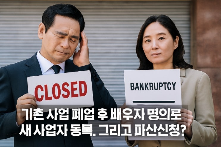  기존 사업 폐업 후 배우자 명의로 새 사업자 등록, 그리고 파산신청?