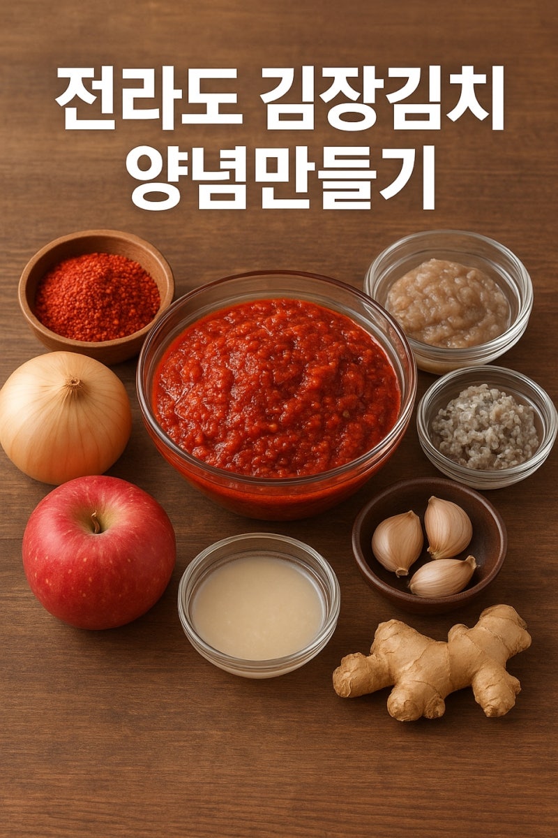 전라도 김장김치 양념만들기 레시피, 김치맛 살리는 핵심 재료 5가지