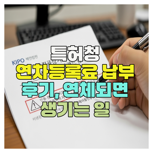  특허청 연차등록료 납부 후기, 연체되면 생기는 일