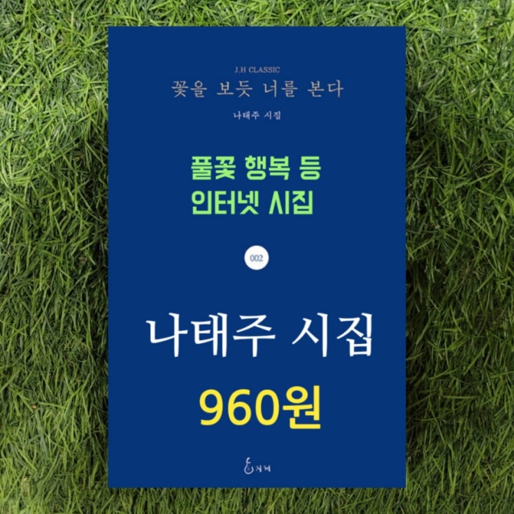  나태주 시인 풀꽃1 풀꽃2 행복이 있는 인터넷 시집 꽃을 보듯 너를 본다 중고책 960원 중고서점