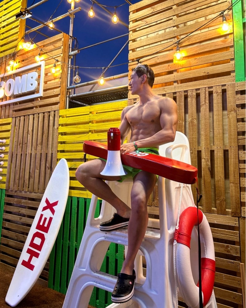 양양 서핑명소 서피비치의 머슬비치인 바다 야외 무료헬스장 Hdex스트롱비치