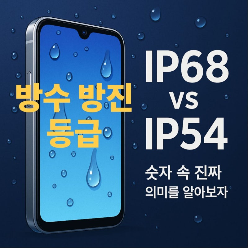 전자제품 방수·방진 등급, 쉽게 알아보기 - IP68, IP54 숫자 속 숨은 뜻