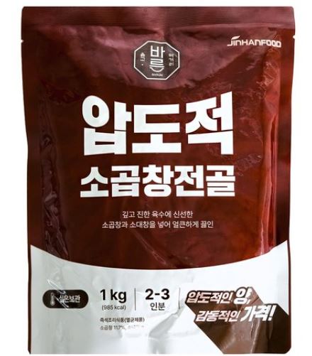  “집에서 즐기는 고급 곱창전골 맛집! 진한식품 바른 압도적 소곱창전골 1kg”