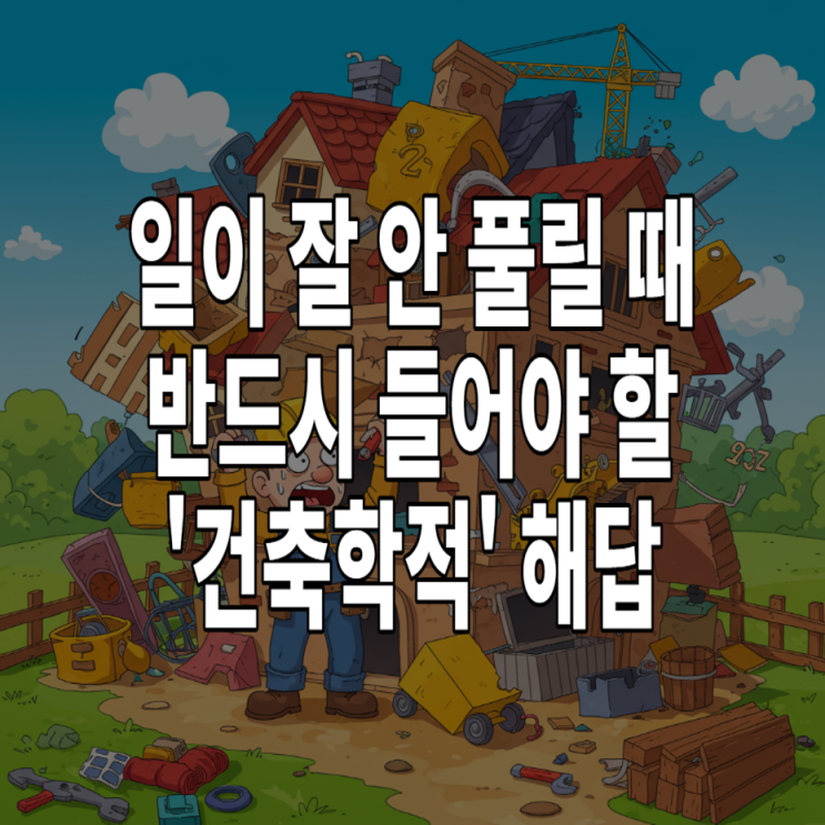  일이 잘 안 풀릴 때 반드시 들어야 할 '건축학적' 해답
