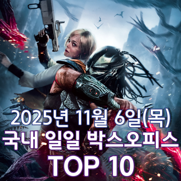  [국내 박스오피스] 일일 TOP 10 - 2025년 11월 6일(목)