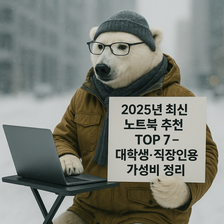  2025년 최신 노트북 추천 TOP 7 – 대학생·직장인용 가성비 정리