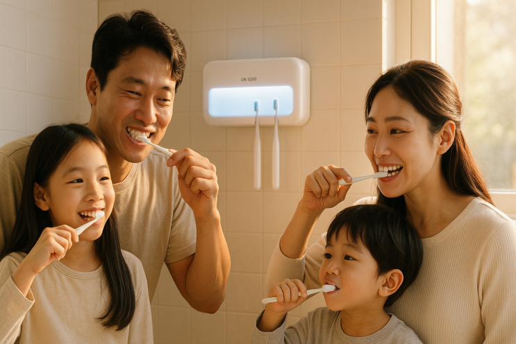  가정용 칫솔 살균기 UN-9000 후기 | 가족 건강 + 자영업자 위생관리 필수템