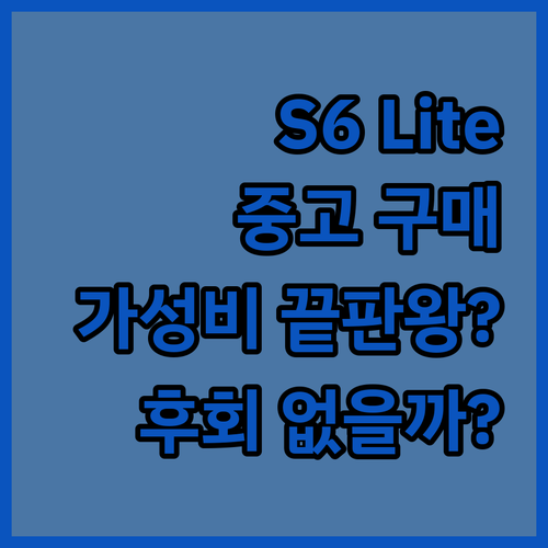 가성비 끝판왕? 갤럭시탭 S6 Lite 중고 구매 후기! 후회는 없을까?