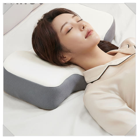  목디스크 예방! 리빙제이 베개 일자목 거북목 목디스크 바른 숙면 경추 목베개 메쉬 아이보리