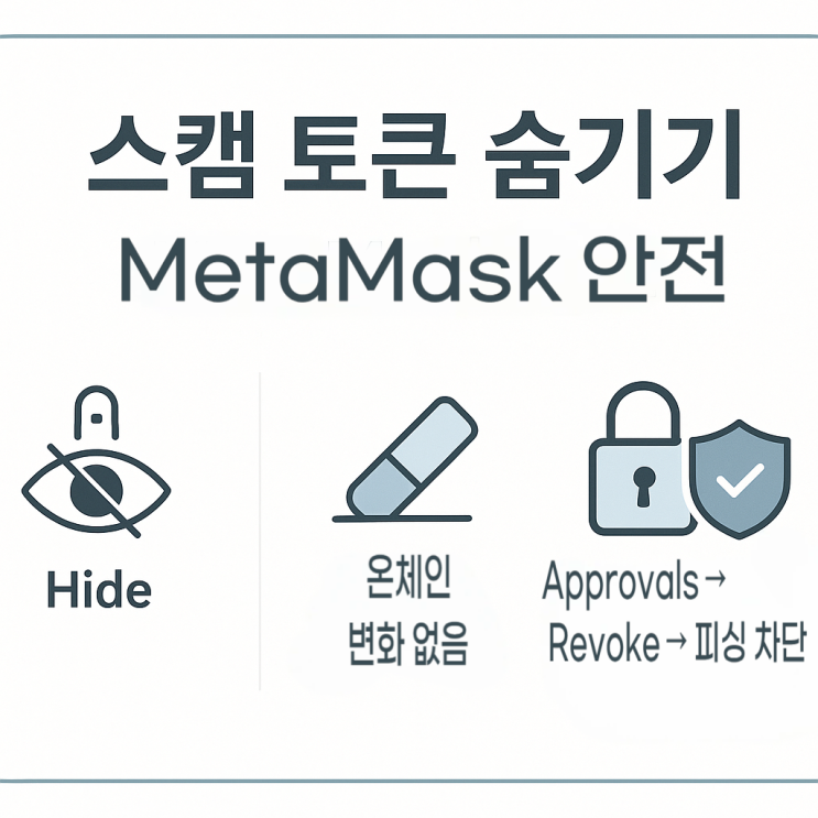  스캠 토큰 숨기기 메타마스크 방법 숨김·Revoke 순서로 깔끔히 해결