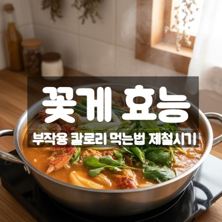  꽃게탕 꽃게 효능 부작용 칼로리 먹는법 - 11월 제철 놓치지마세요