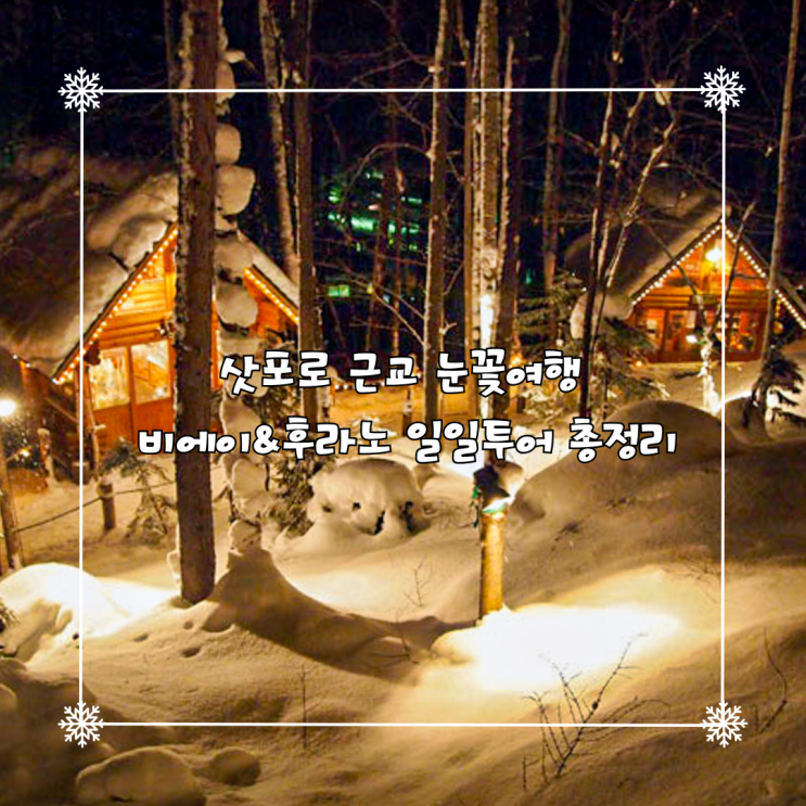  겨울 홋카이도 삿포로 비에이 & 후라노 일일투어, 닝구르테라스까지 한 번에!