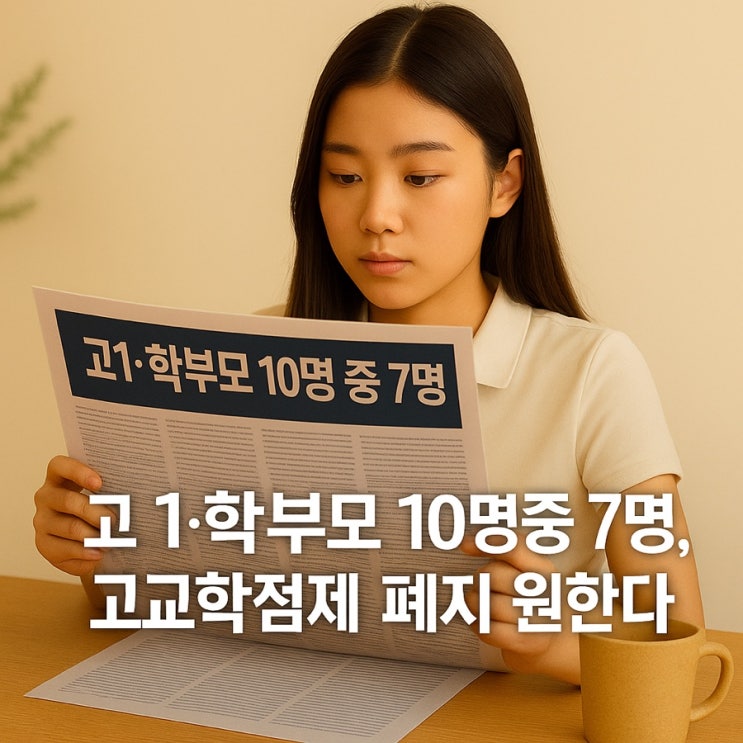 “고1·학부모 10명 중 7명, <b>고교학점제</b> 폐지 원한다”