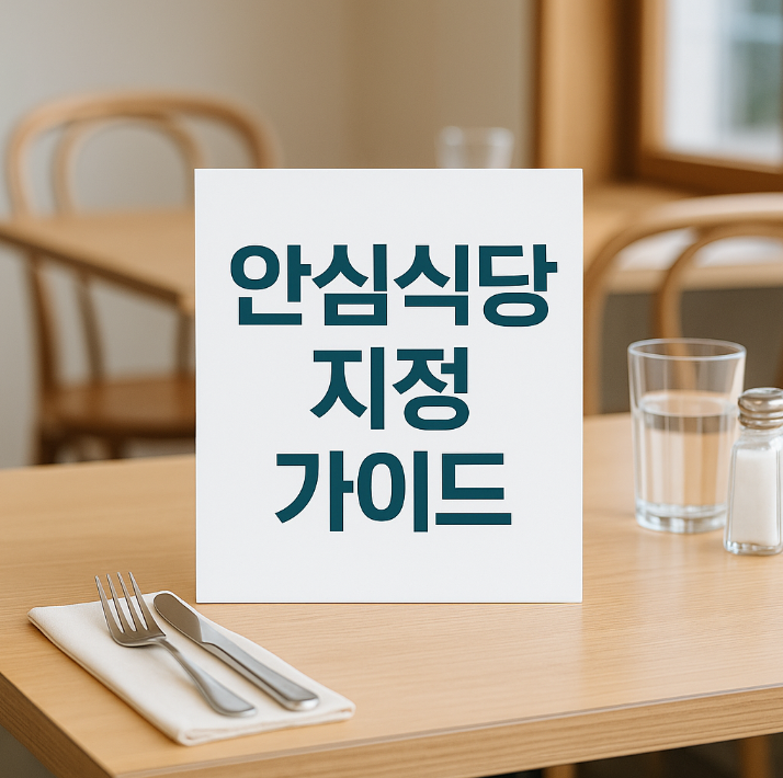  안심식당 신청방법 지정기준｜외식업 사장님이 꼭 알아야 할 핵심 포인트