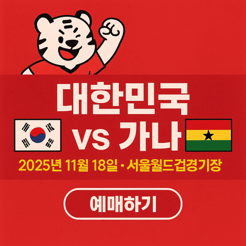 “손흥민 본다!” 대한민국 vs 가나 축구 친선경기 티켓 예매 시작! 가격 총정리