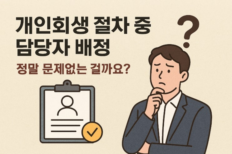  개인회생 절차 중 담당자 배정, 정말 문제없는 걸까요?