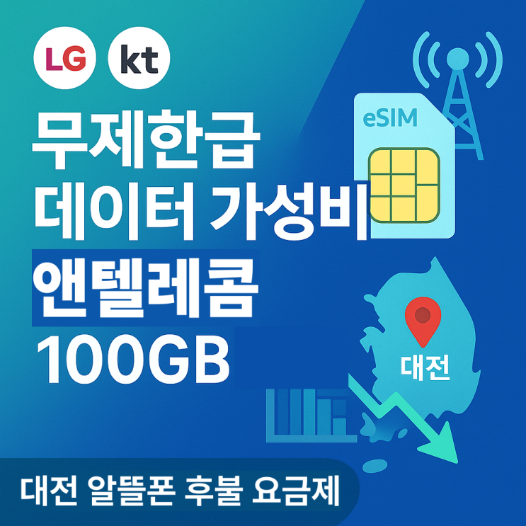  알뜰폰 데이터 100GB 요금제 앤텔레콤 개통 이유