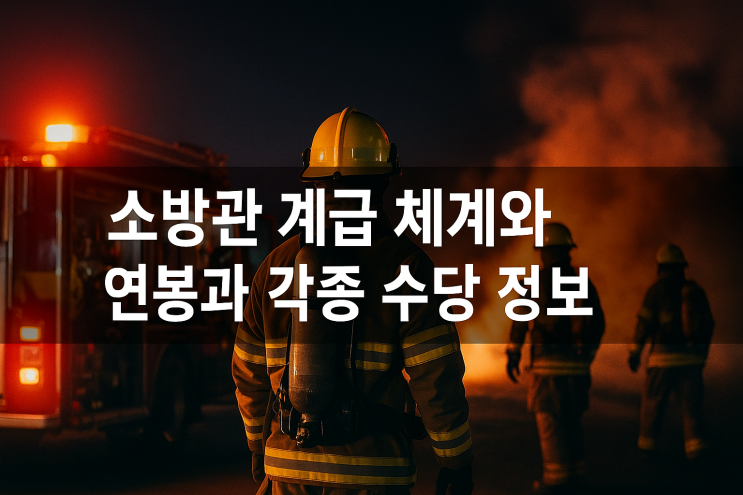  소방관 계급 체계와 연봉과 각종 수당 정보