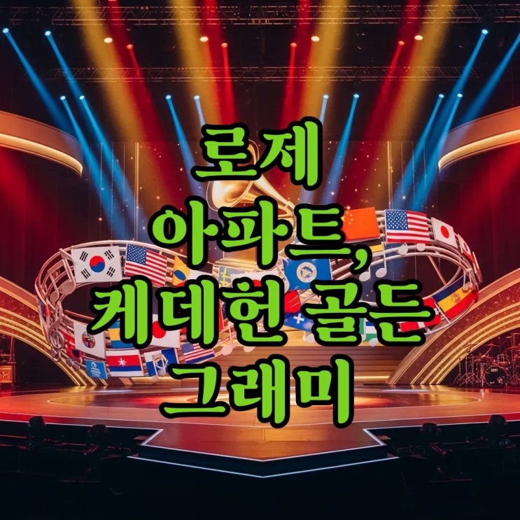 로제 아파트, <b>케데헌 골든 그래미 후보</b>! K팝, 그래미 시상식... 