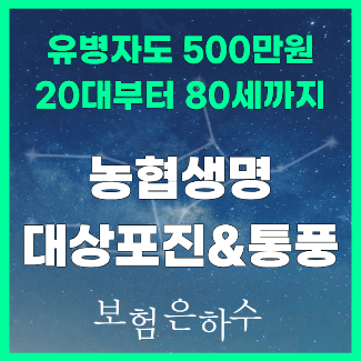 농협생명 통풍 대상포진 보험 유병자도 500만원 가능