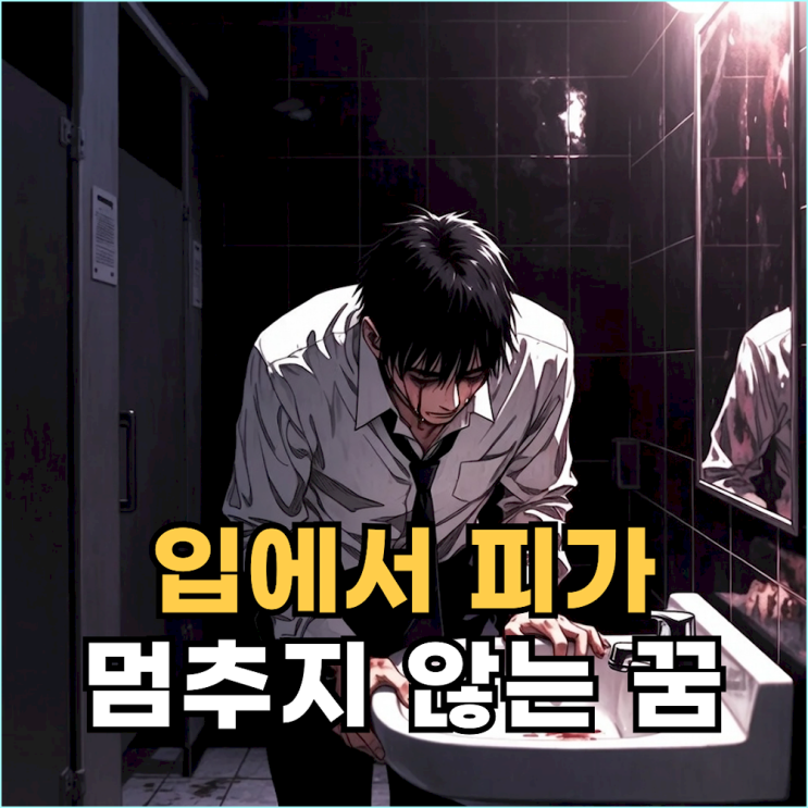  양치질하는 꿈, 피가 멈추지 않았나요?