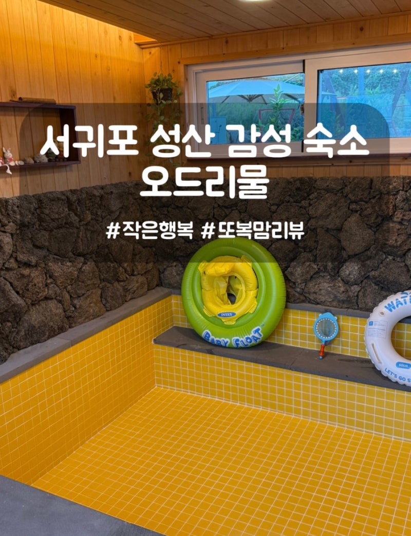 90일 3개월 아가와 제주도 여행 - 감성 오드리물 숙소