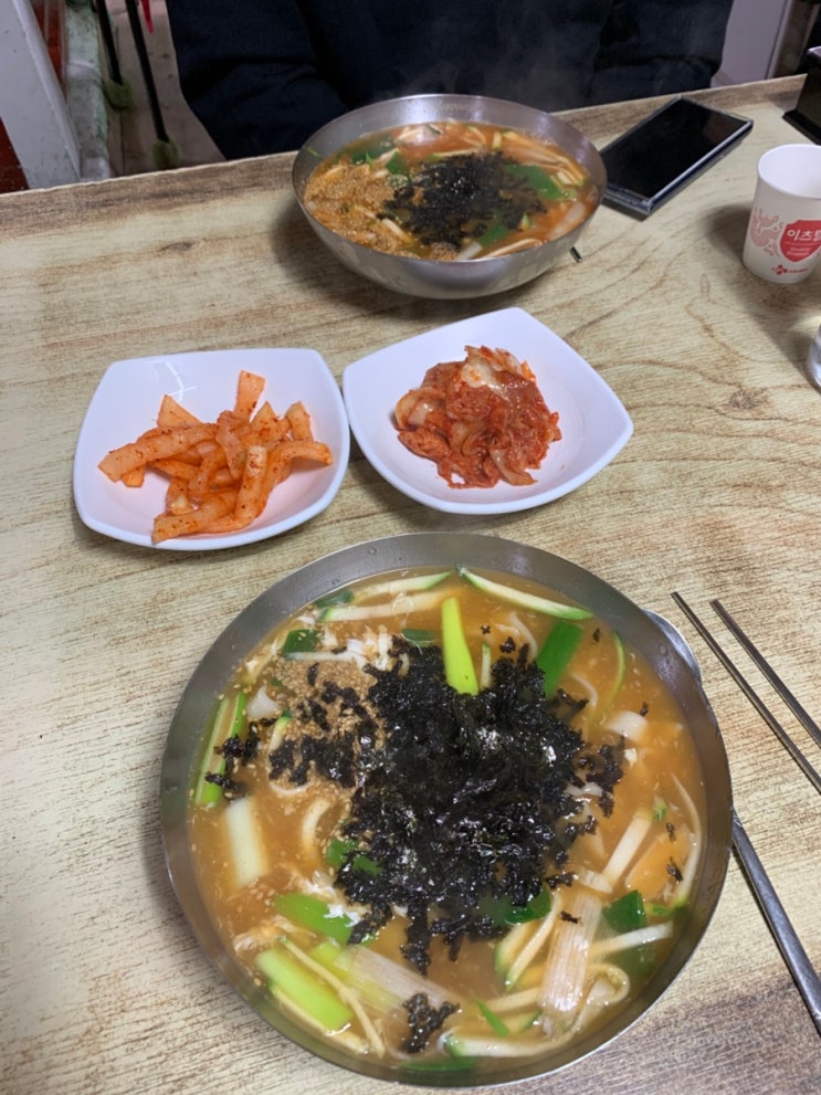  강릉 형제칼국수 :: 장칼국수 맛집 :: 맵기 정도(더얼매운맛,장끼) · 웨이팅