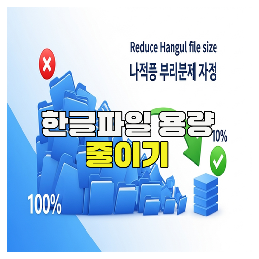 한글파일 용량 줄이기 완벽 가이드 – 문서 품질 유지하면서 용량 확 줄이는 방법