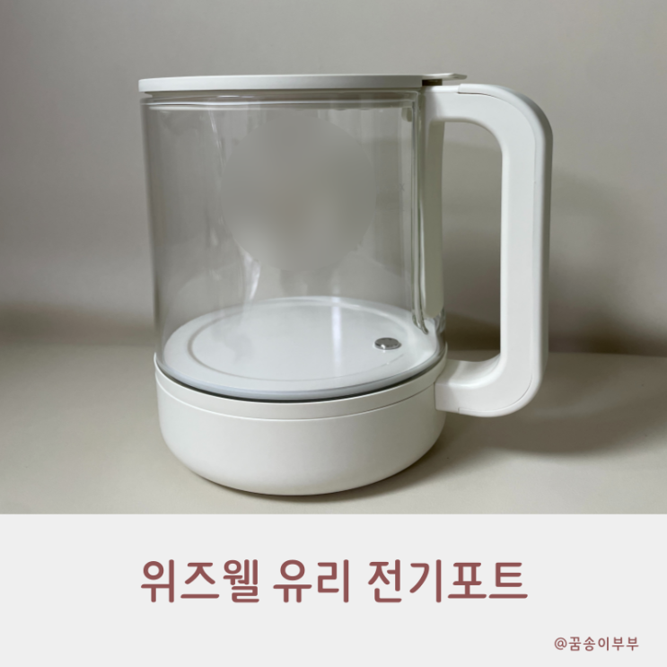  위즈웰 유리 전기포트 식초로 물때 깨끗하게 세척 완료