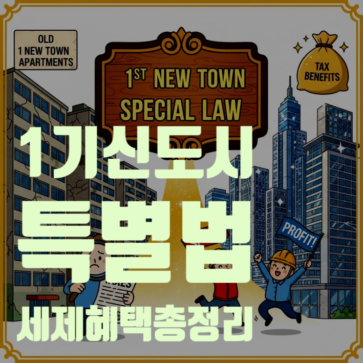  1기 신도시 특별법 세제 혜택 총정리 (2025년 11월): 투자자가 꼭 알아야 할 양도세, 취득세, 재초환 핵심
