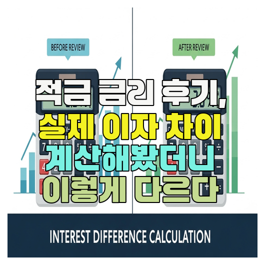  적금 금리 후기, 실제 이자 차이 계산해봤더니 이렇게 다르다