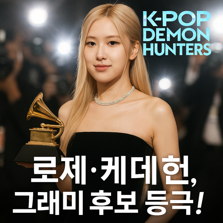 로제·<b>케데헌</b>, <b>그래미 후보 등극</b>! K팝이 만든 새 역사와 수상... 