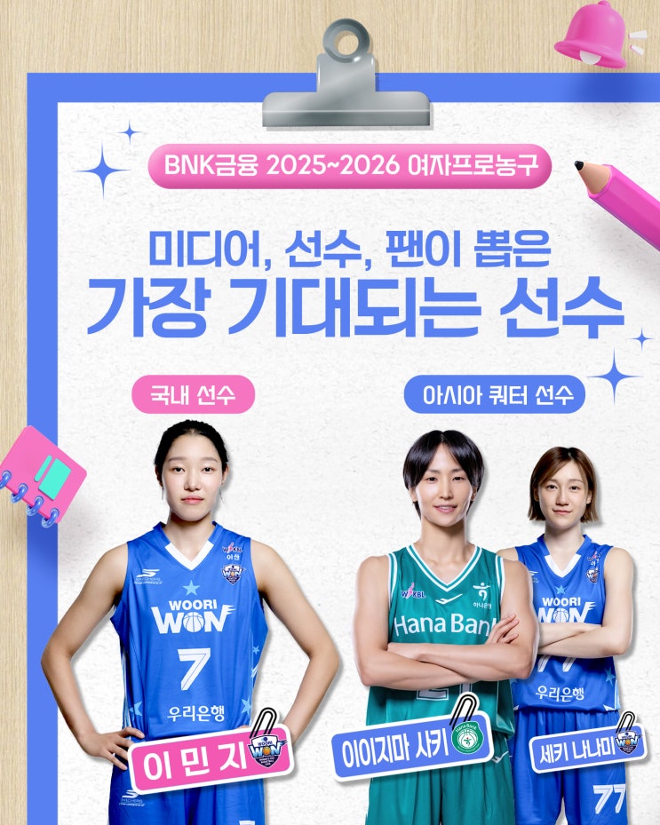 올 시즌 가장 기대되는 선수는 이민지, <b>이이지마 사키</b>“