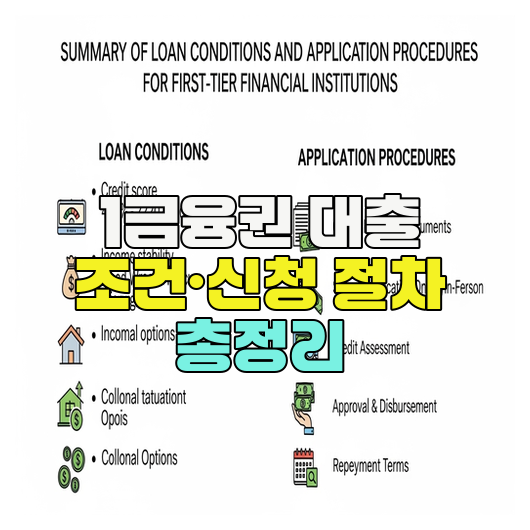  1금융권 대출 조건·신청 절차 총정리