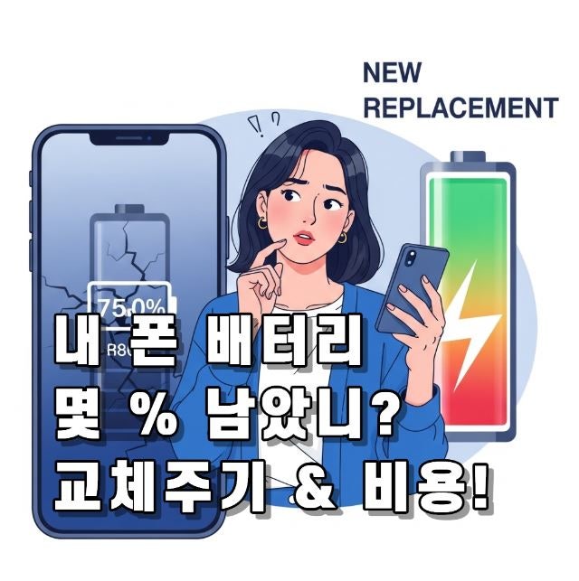 스마트폰 배터리 교체주기 & 비용! 아이폰/갤럭시