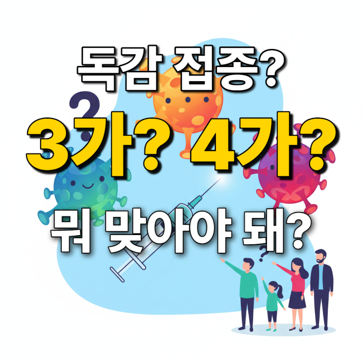  독감예방접종, 3가 4가 고민 끝! 나에게 맞는 백신은?