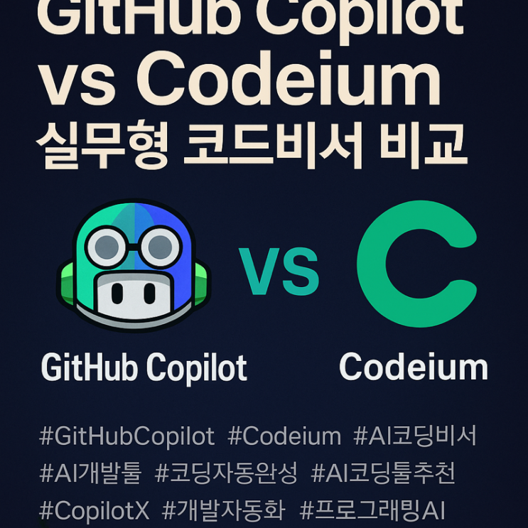   GitHub Copilot vs Codeium – 실무형 코드비서 비교